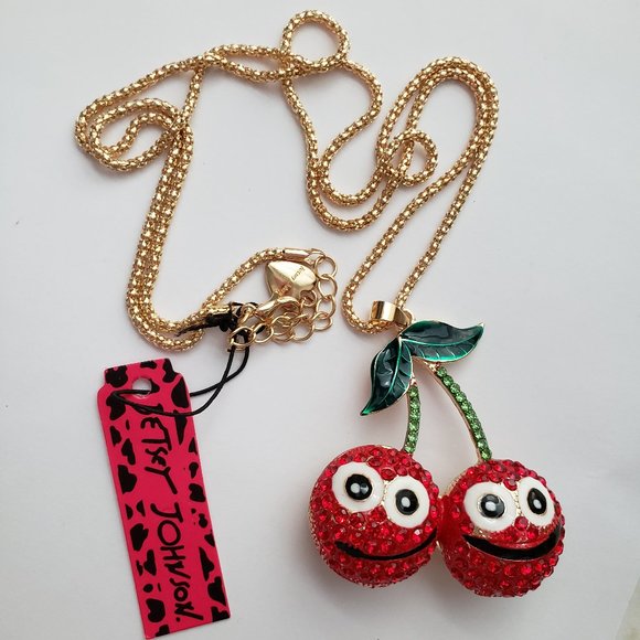 Betsey Johnson Cherry Necklace. NWT. - Picture 5 of 6